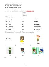 Ôn tập môn Tiếng Anh Lớp 3 - Unit 1+2